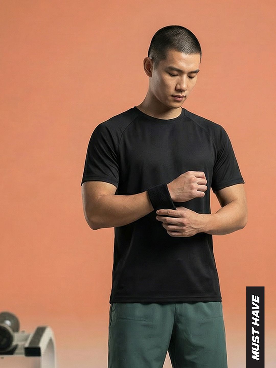 HRX by Hrithik Roshan Textured Rapid-Dry Training T-shirt