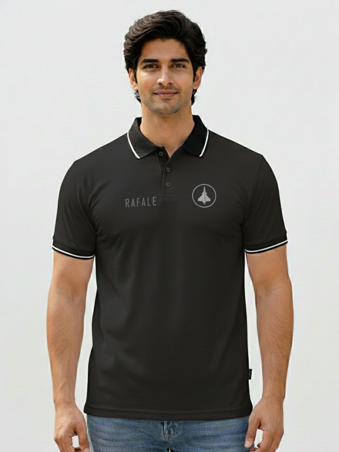 Warrior World Men Brand Logo Printed Polo Collar T-shirt