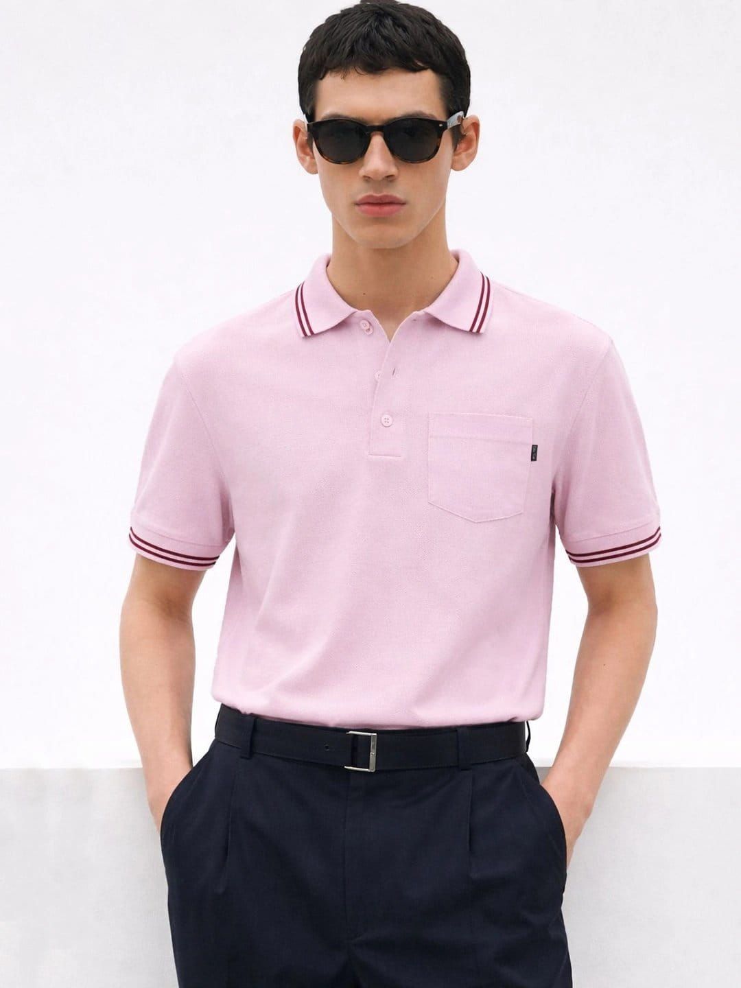 Klub Fox Men Polo Collar Pockets T-shirt