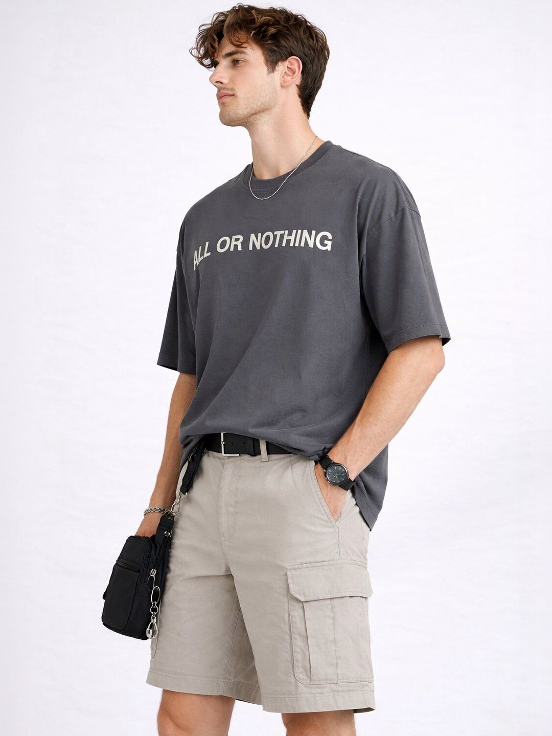 DOOR74 DOOR74 Men Typography Printed T-shirt