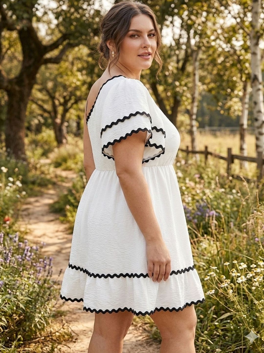 Buy CORSICA Flutter Sleeve Ruffled Crepe Fit & Flare Mini Dress