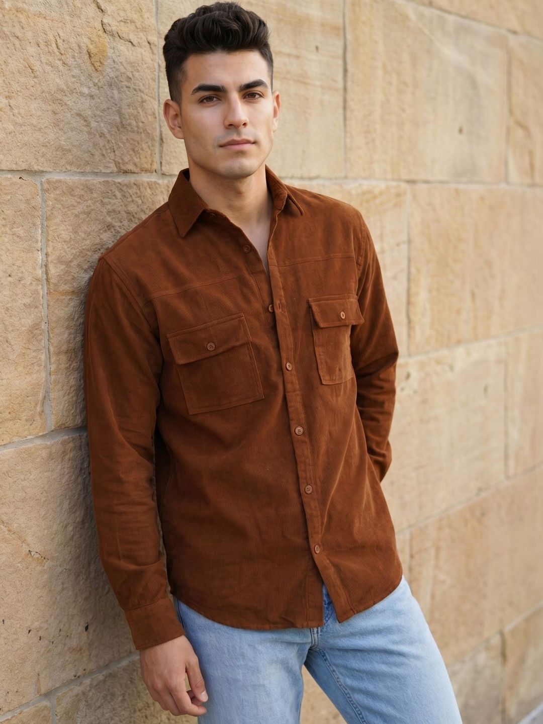 The Roadster Lifestyle Co Cotton Spread Collar Shirt