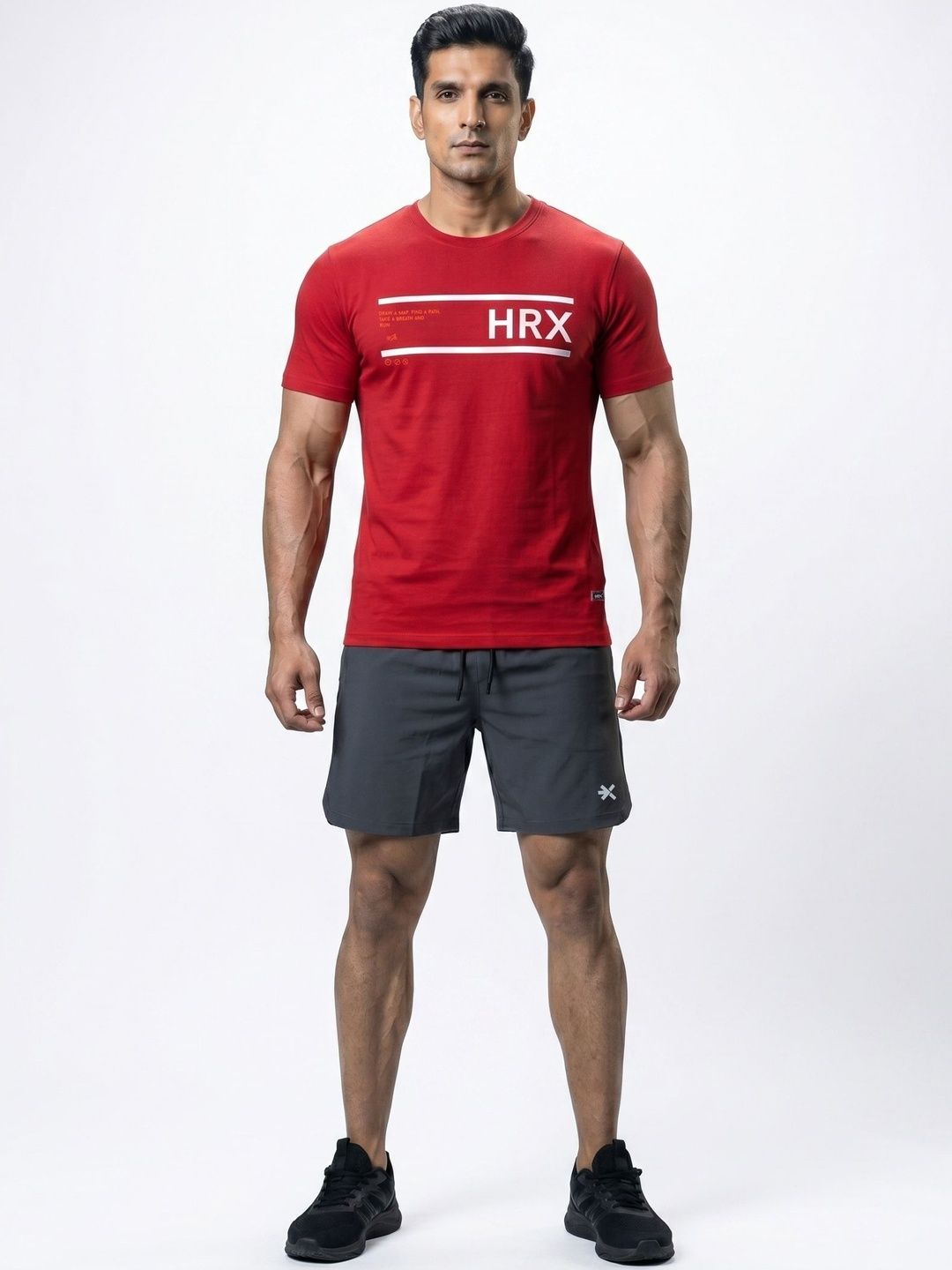 HRX by Hrithik Roshan Typography Printed Round Neck T-shirt