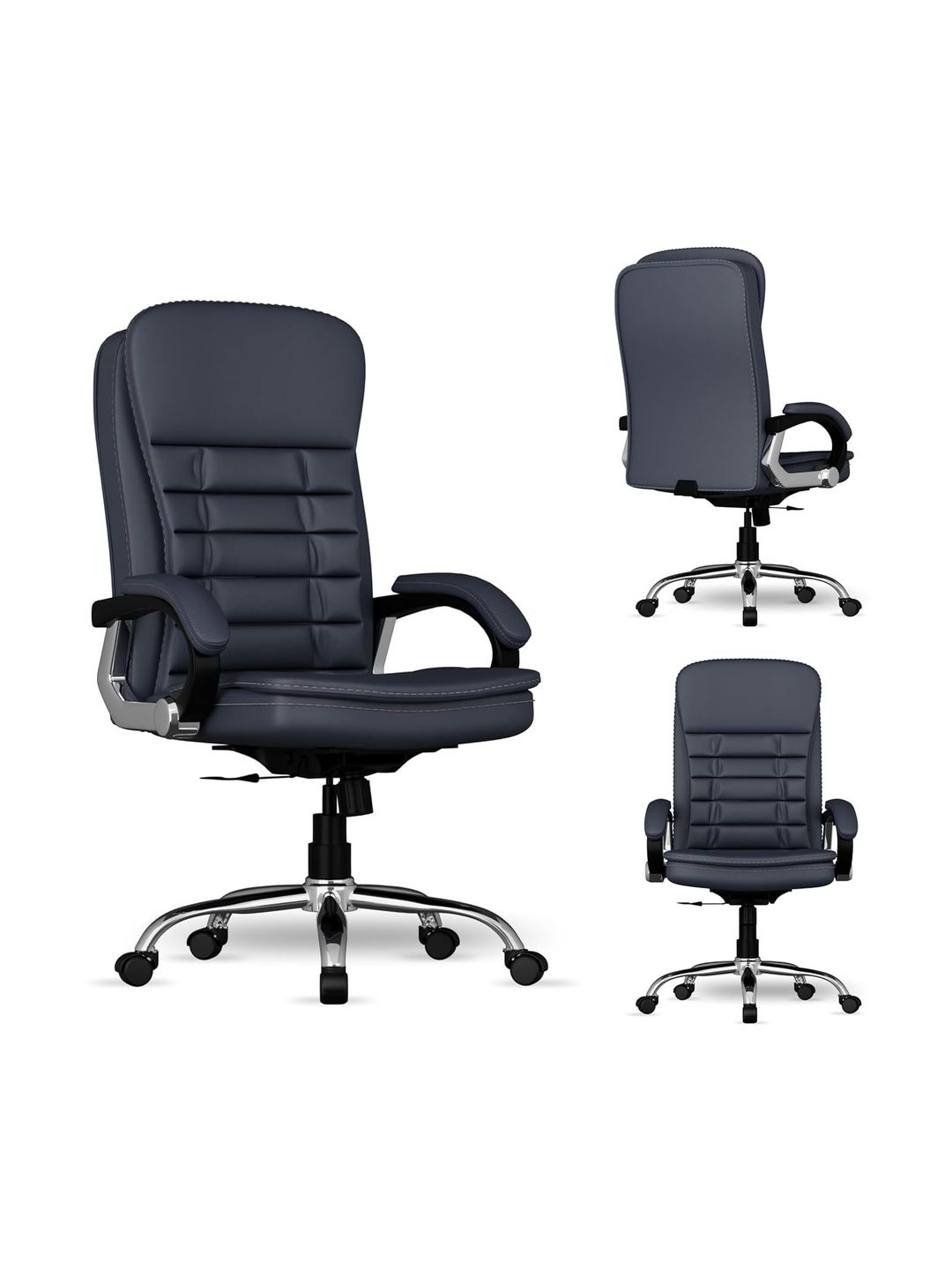 FUGO Grey Adjustable Study Arm Chair