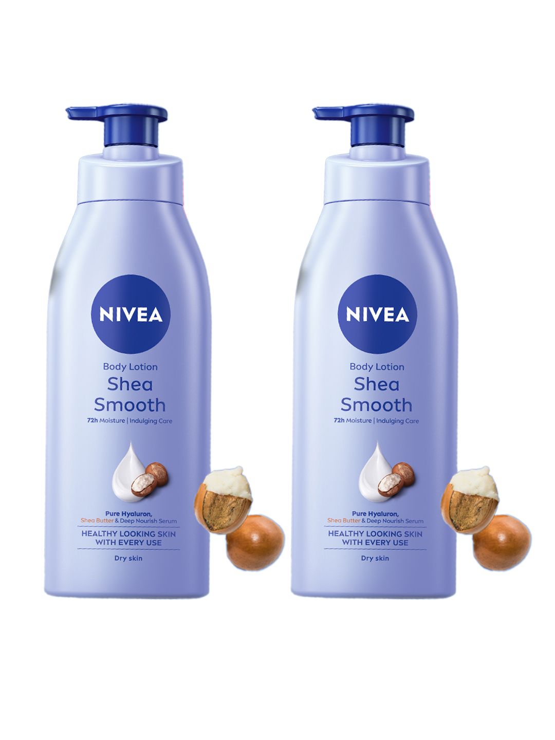 Nivea Nivea Set of 2 Shea Smooth Milk Body Lotion For Dry Skin - 400 ml each