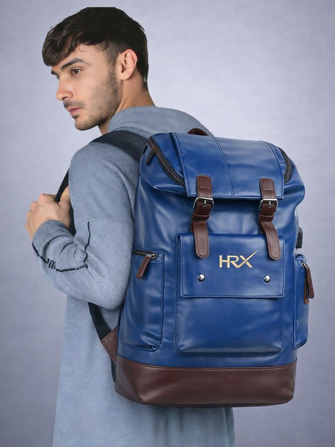 ritak Buy HRX by Hrithik Roshan Unisex Leather Anti Theft Backpack