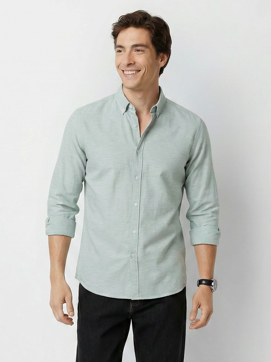 Mast & Harbour Button-Down Collar Casual Shirt