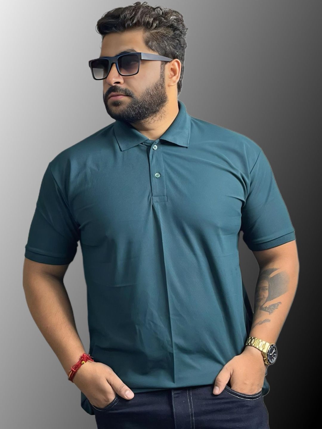balker merka Men Polo Collar T-shirt