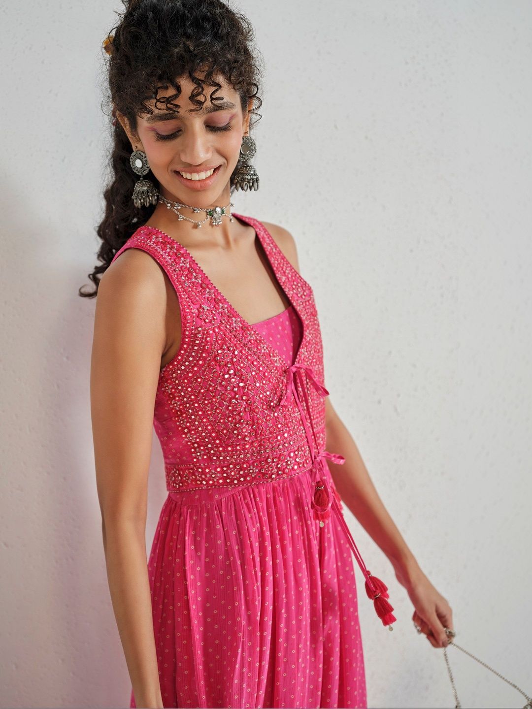 Global Desi Global Desi Polka Dot Print Maxi Dress