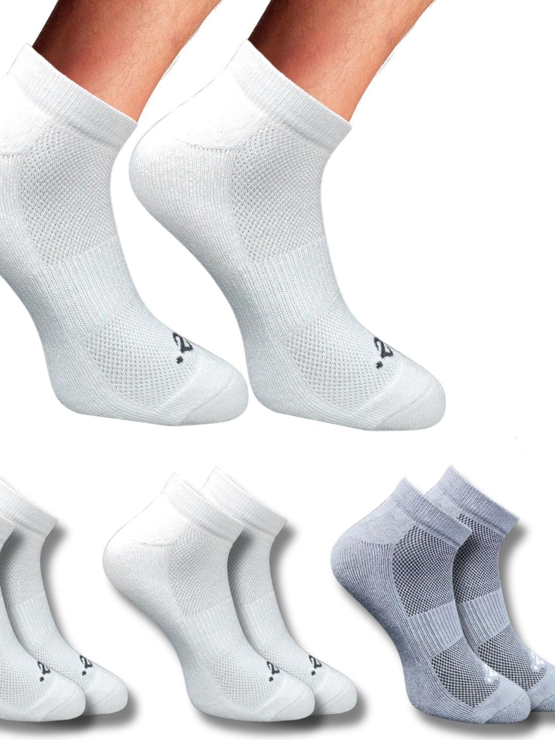 ECO SYNC Men Pack of 6 Patterned Ankle Length Socks