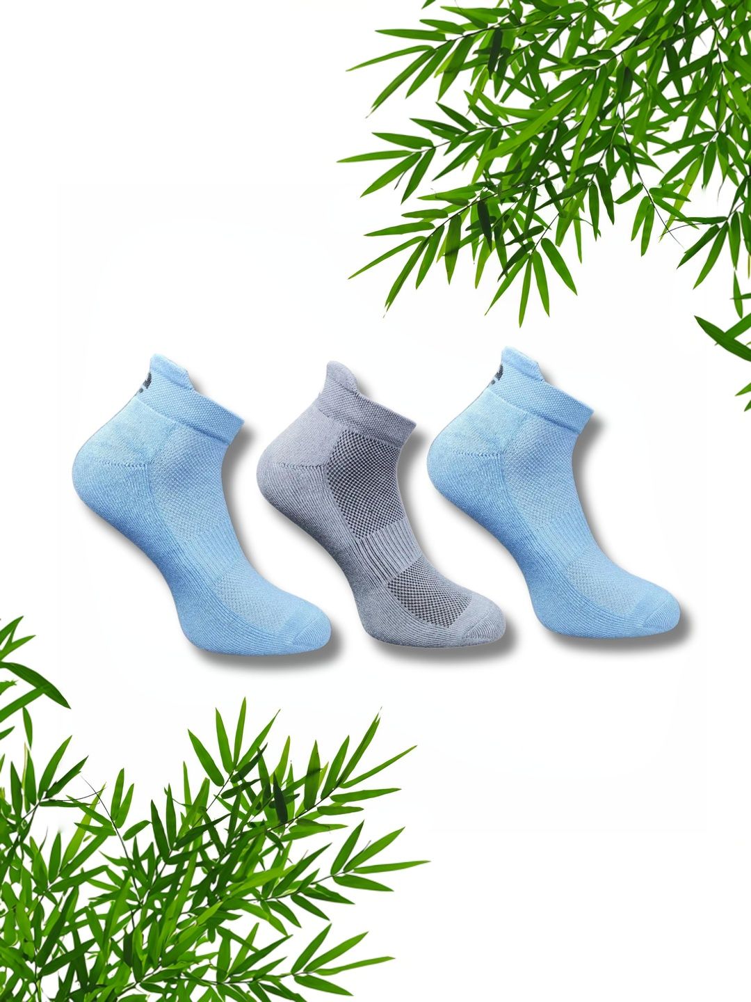 ECO SYNC Men Pack of 6 Colourblocked Ankle Length Socks