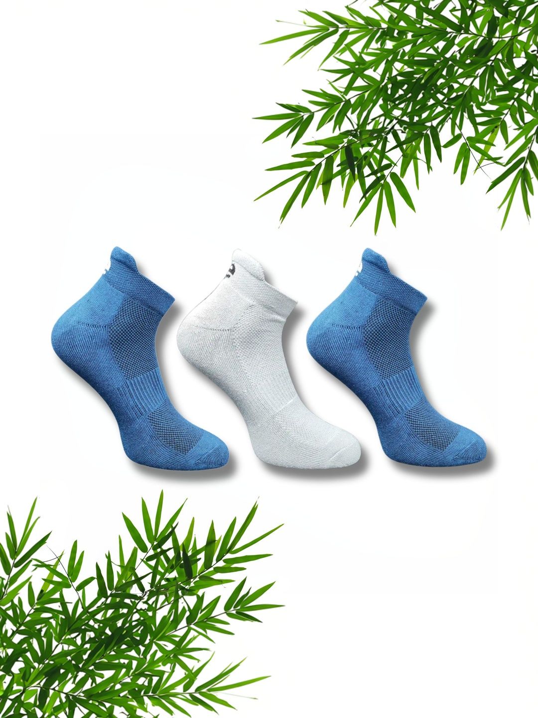 ECO SYNC Men Pack of 6 Colourblocked Ankle Length Socks