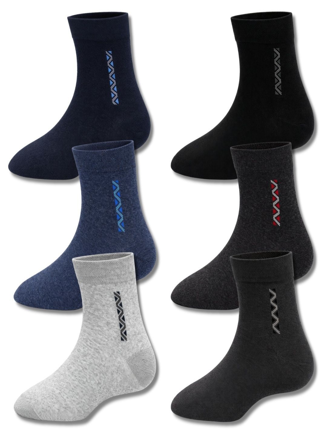 young arrow Men Pack of 5 Cotton Assorted Patterned Ankle Length Socks