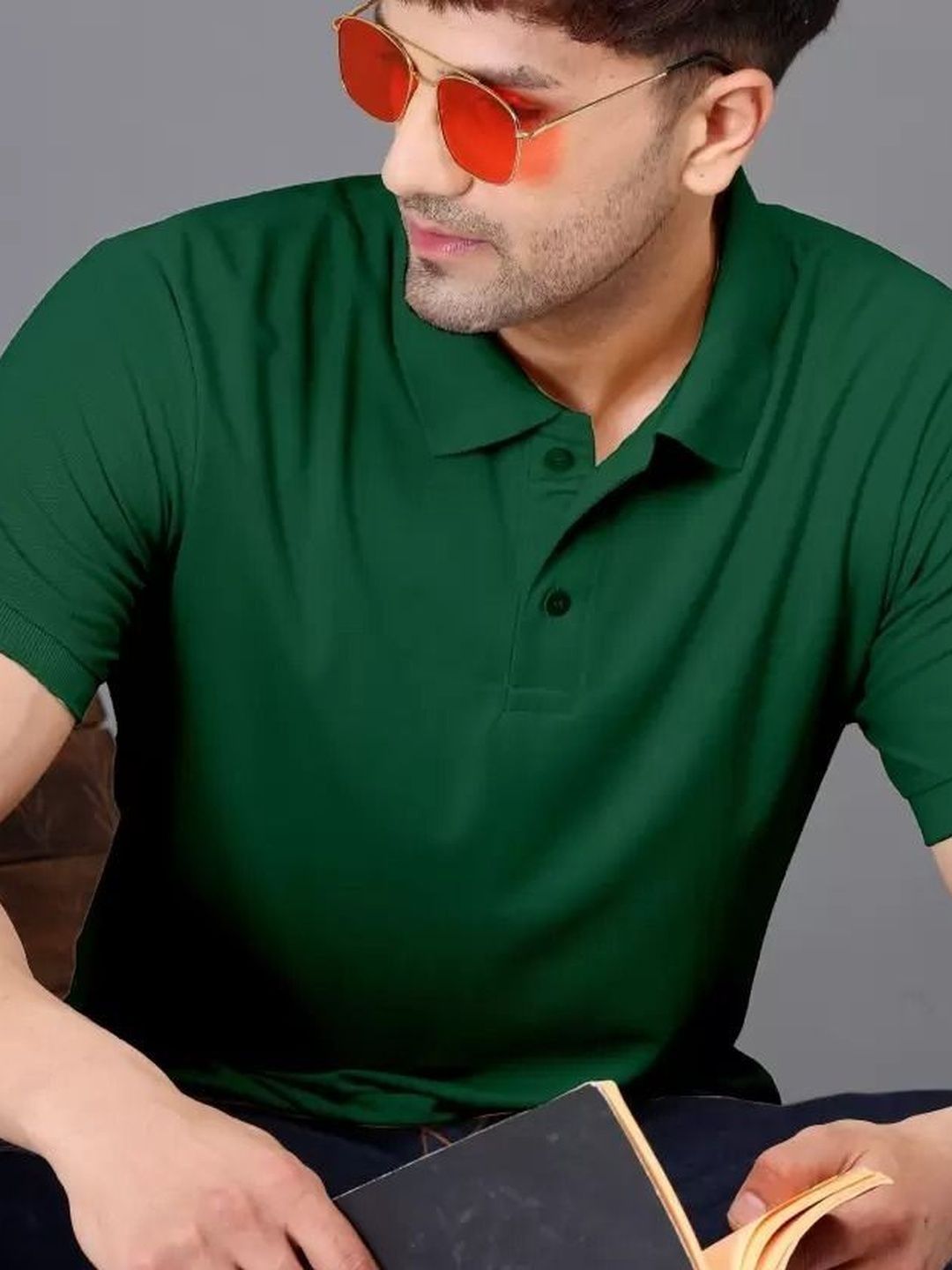 balker merka Men Polo Collar T-shirt