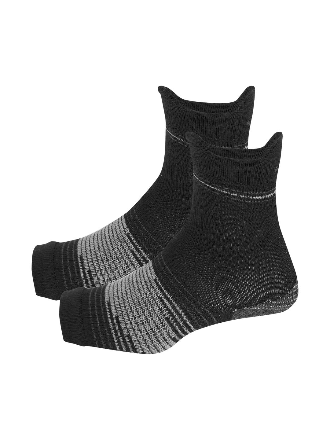ECO SYNC Men Pack of 2 Cotton Striped Ankle Length Socks