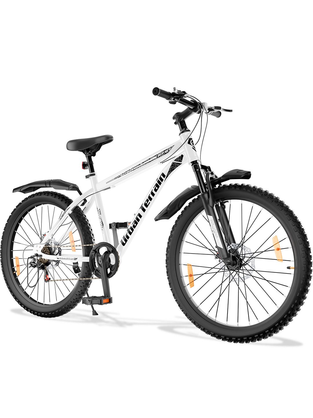 URBAN TERRAIN URBAN TERRAIN Galaxy Max Geared 7 Speed 27.5T Mountain Bike White & Black