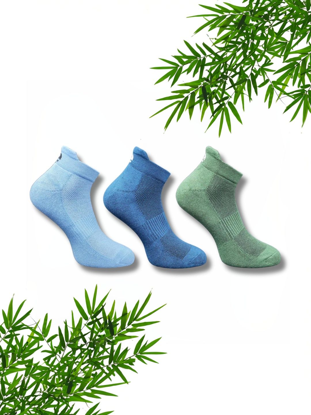 ECO SYNC Men Pack of 6 Colourblocked Ankle Length Socks