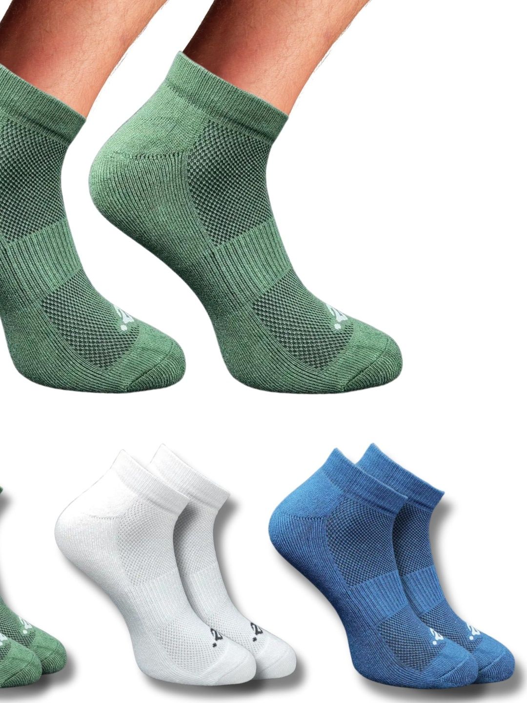 ECO SYNC Men Pack of 6 Patterned Ankle Length Socks