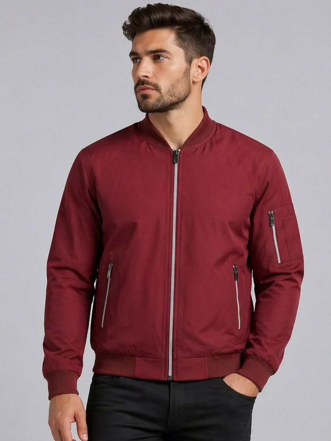 CARABA Men Windcheater Bomber Jacket