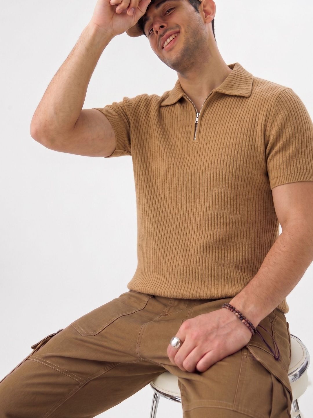 Try This Men Polo Collar T-shirt