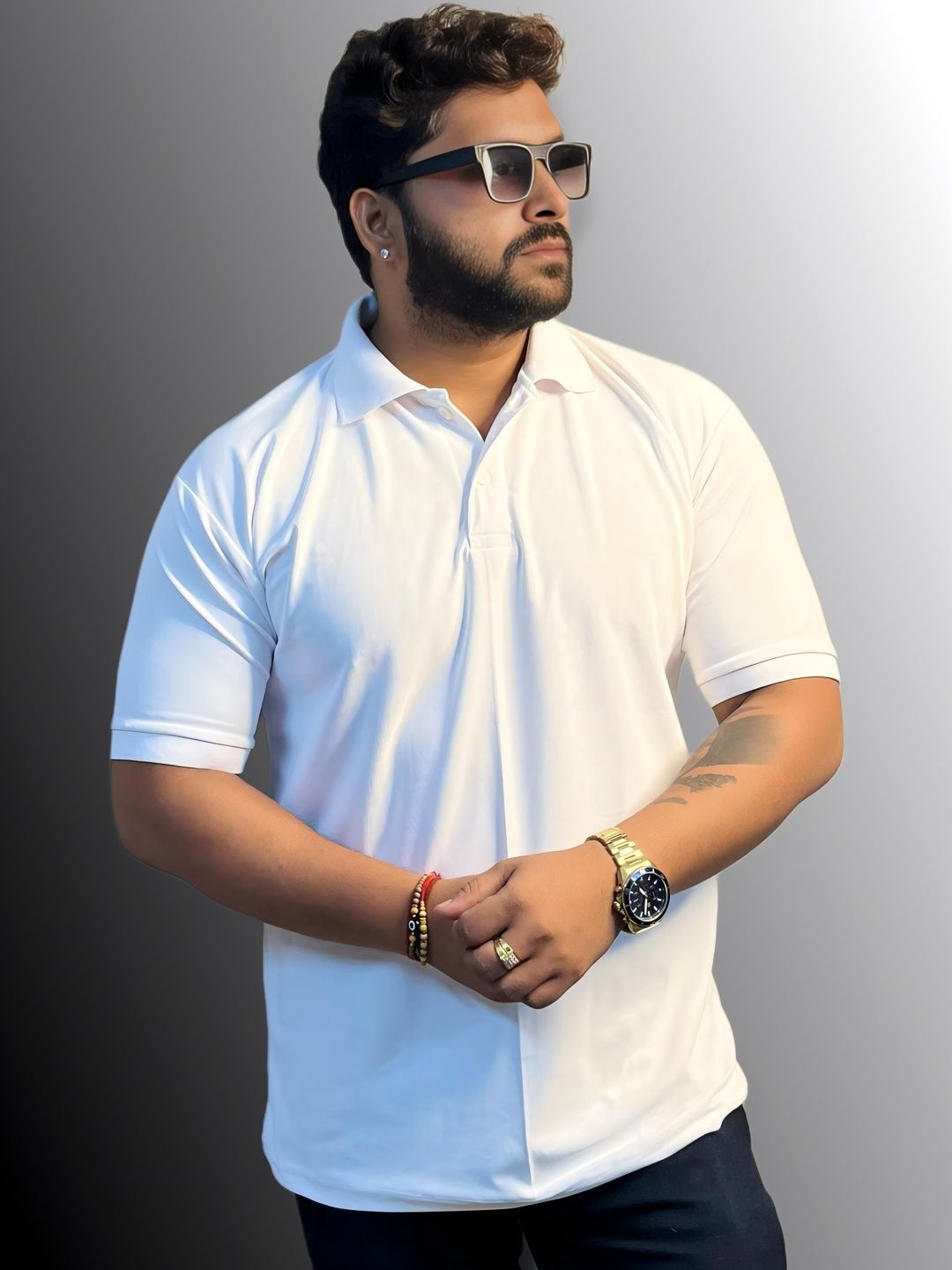 balker merka Men Polo Collar T-shirt