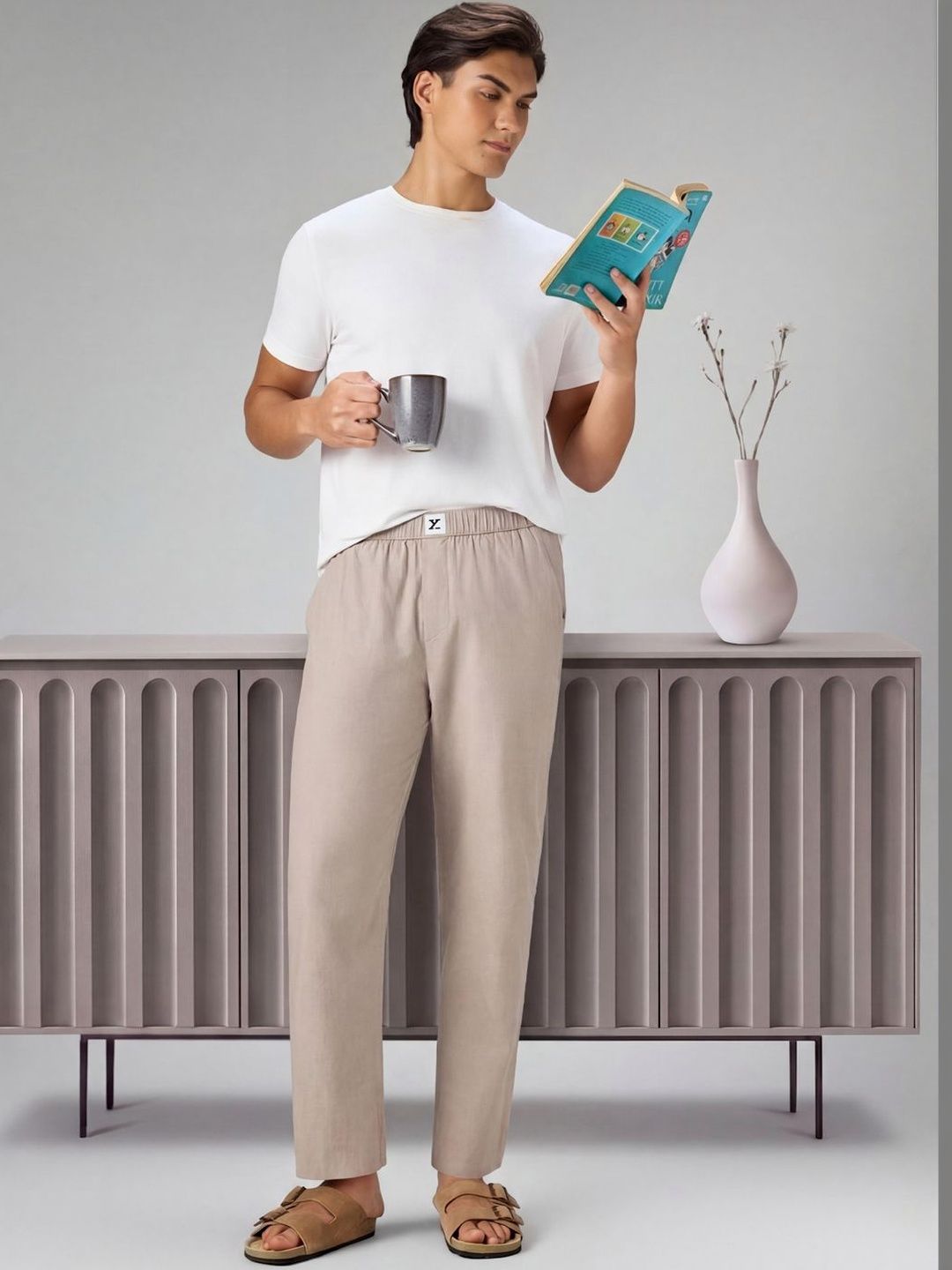 Buy XYXX Men Solid Cotton Ultra-Breathable Chambray Pyjamas