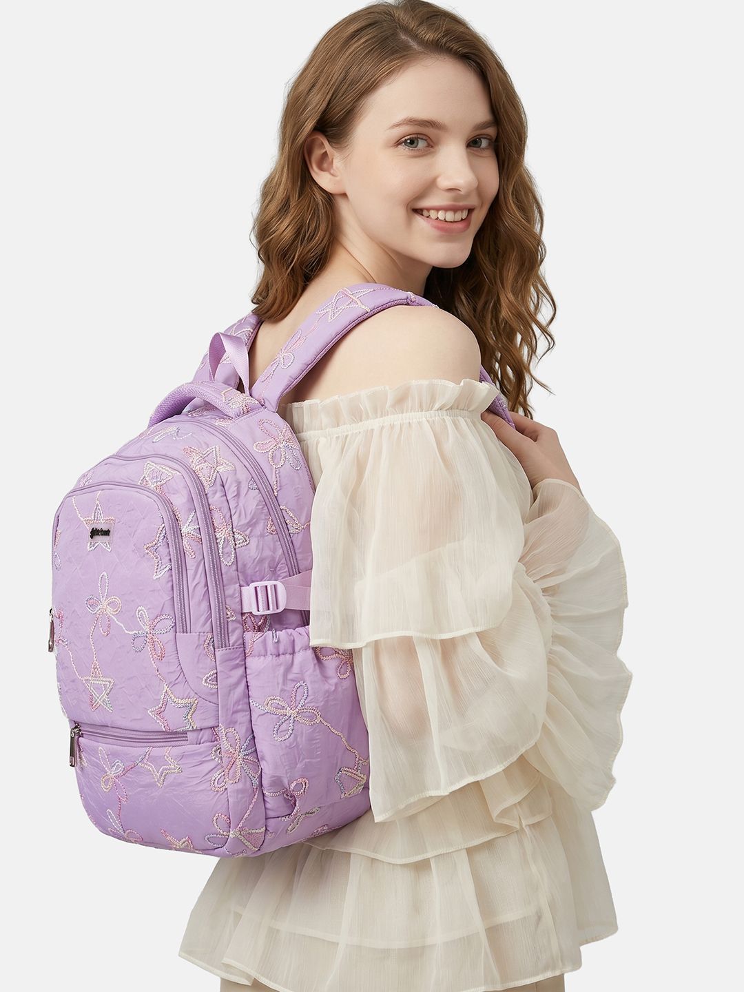 glitchez Women Embroidered Laptop Backpack