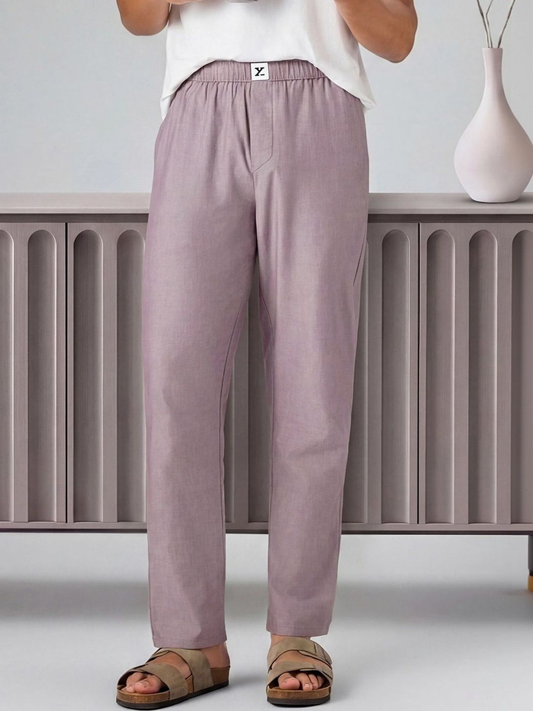 Buy XYXX Men Solid Cotton Ultra-Breathable Chambray Pyjamas