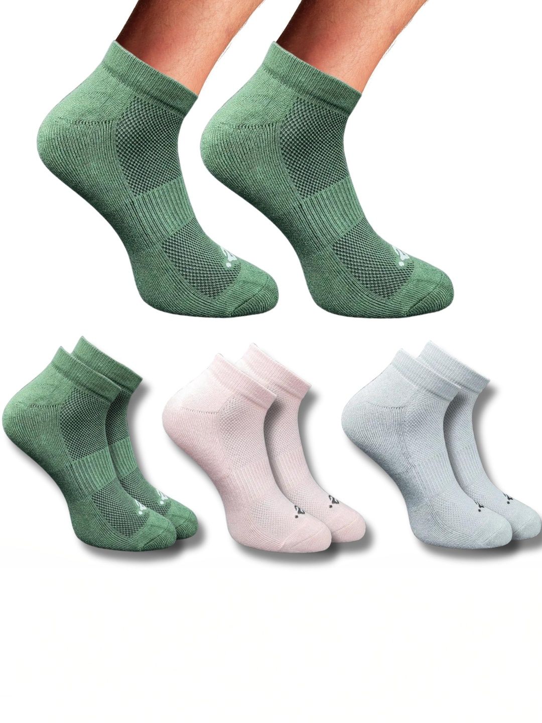 ECO SYNC Men Pack of 6 Patterned Ankle Length Socks