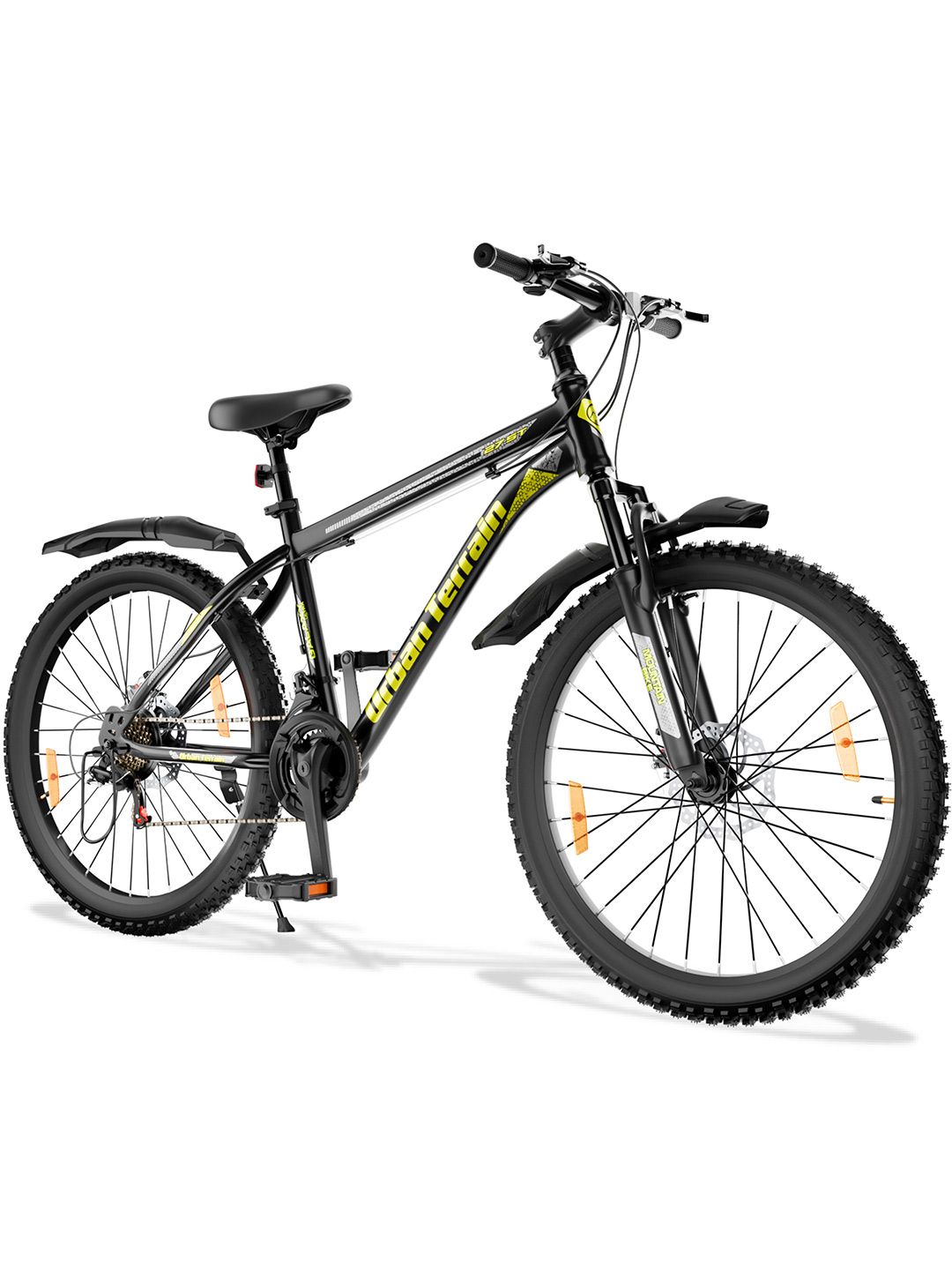URBAN TERRAIN URBAN TERRAIN Galaxy Ultra 27.5T With Steel Frame 21 Geared Bicycle Black & Green