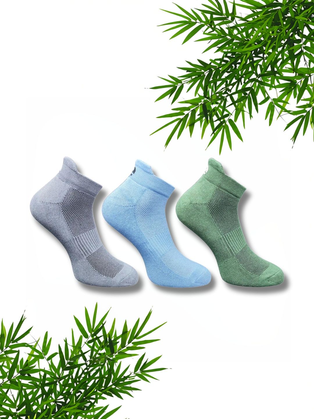 ECO SYNC Men Pack of 6 Patterned Ankle Length Socks