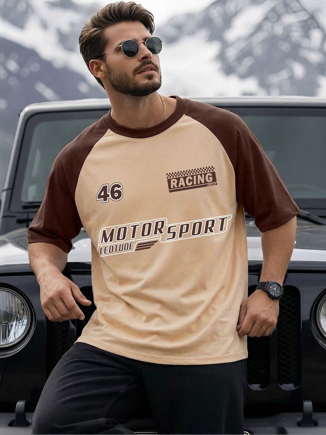 Leotude Men Typography Printed T-shirt