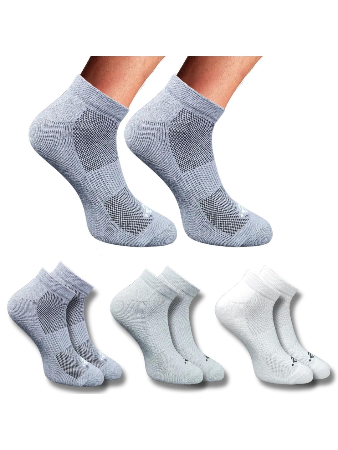 ECO SYNC Men Pack of 6 Patterned Ankle Length Socks