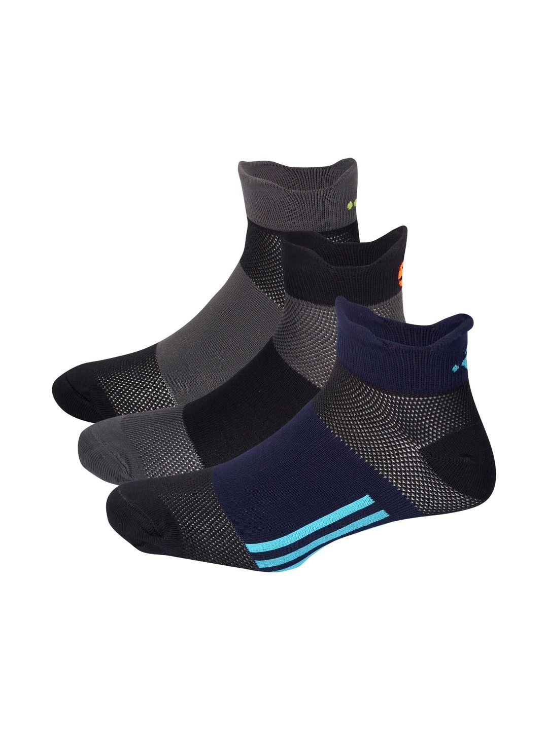 ECO SYNC Men Pack of 6 Colourblocked Ankle Length Socks