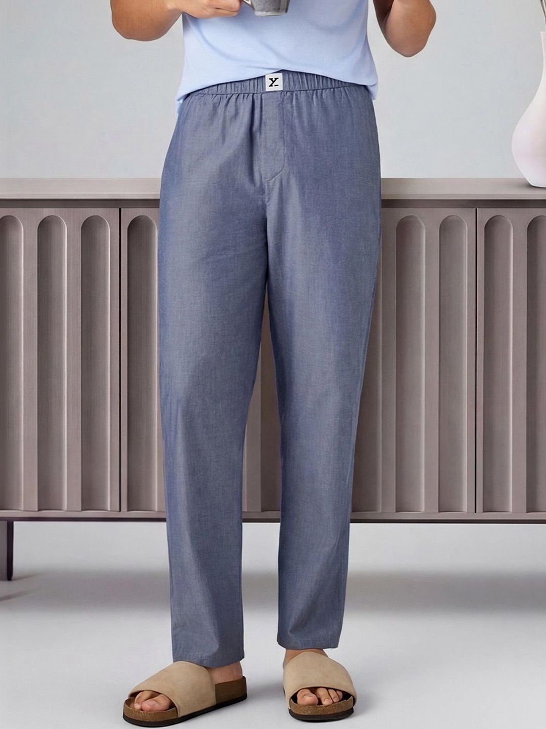Buy XYXX Men Solid Cotton Ultra-Breathable Chambray Pyjamas