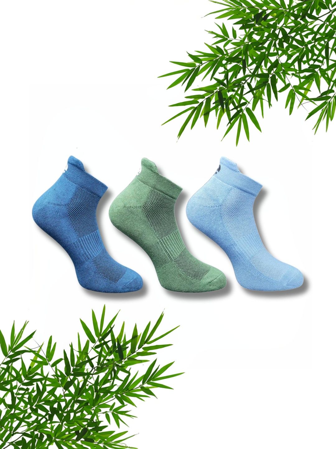 ECO SYNC Men Pack of 6 Colourblocked Ankle Length Socks