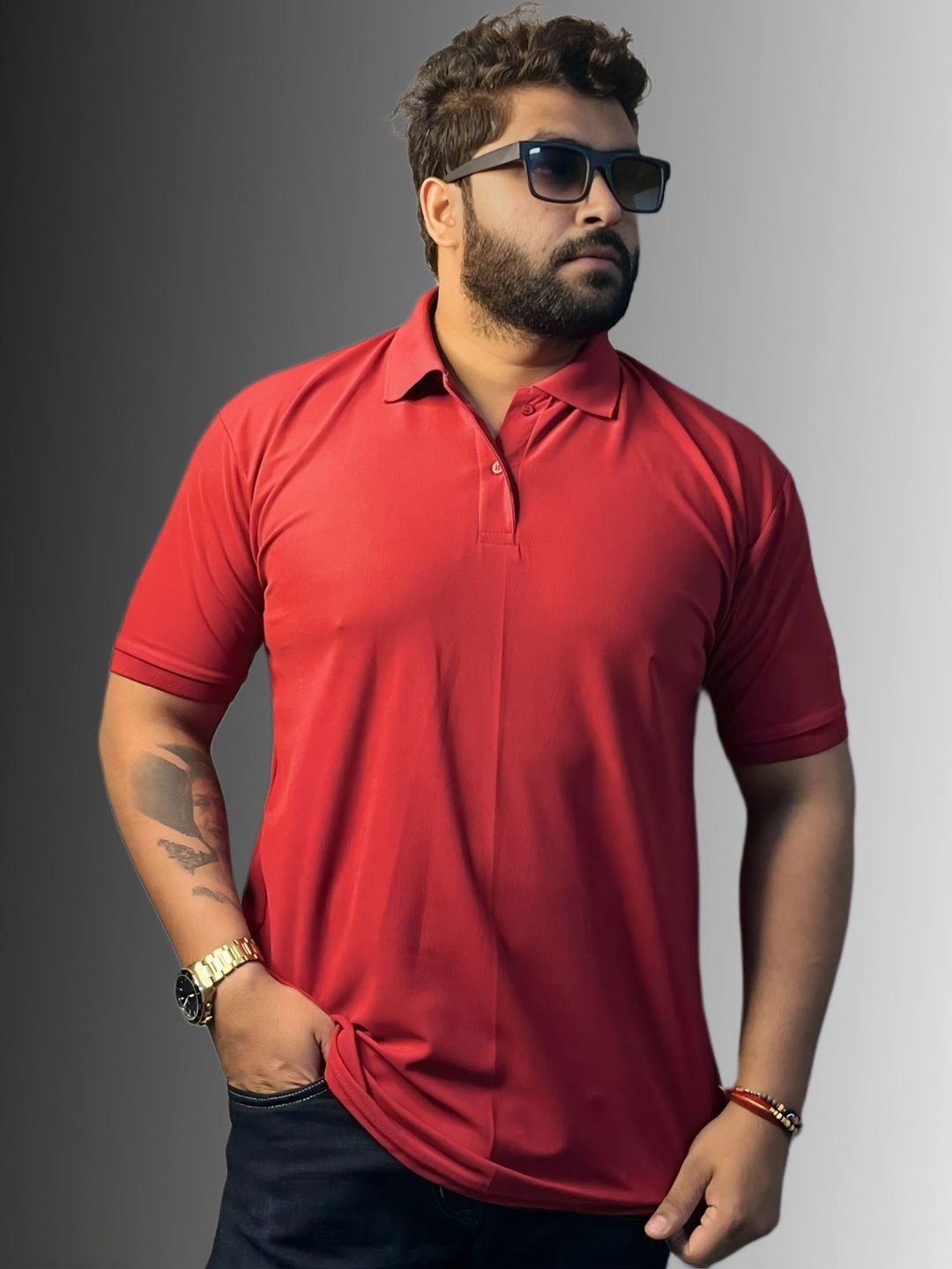 balker merka Men Polo Collar T-shirt