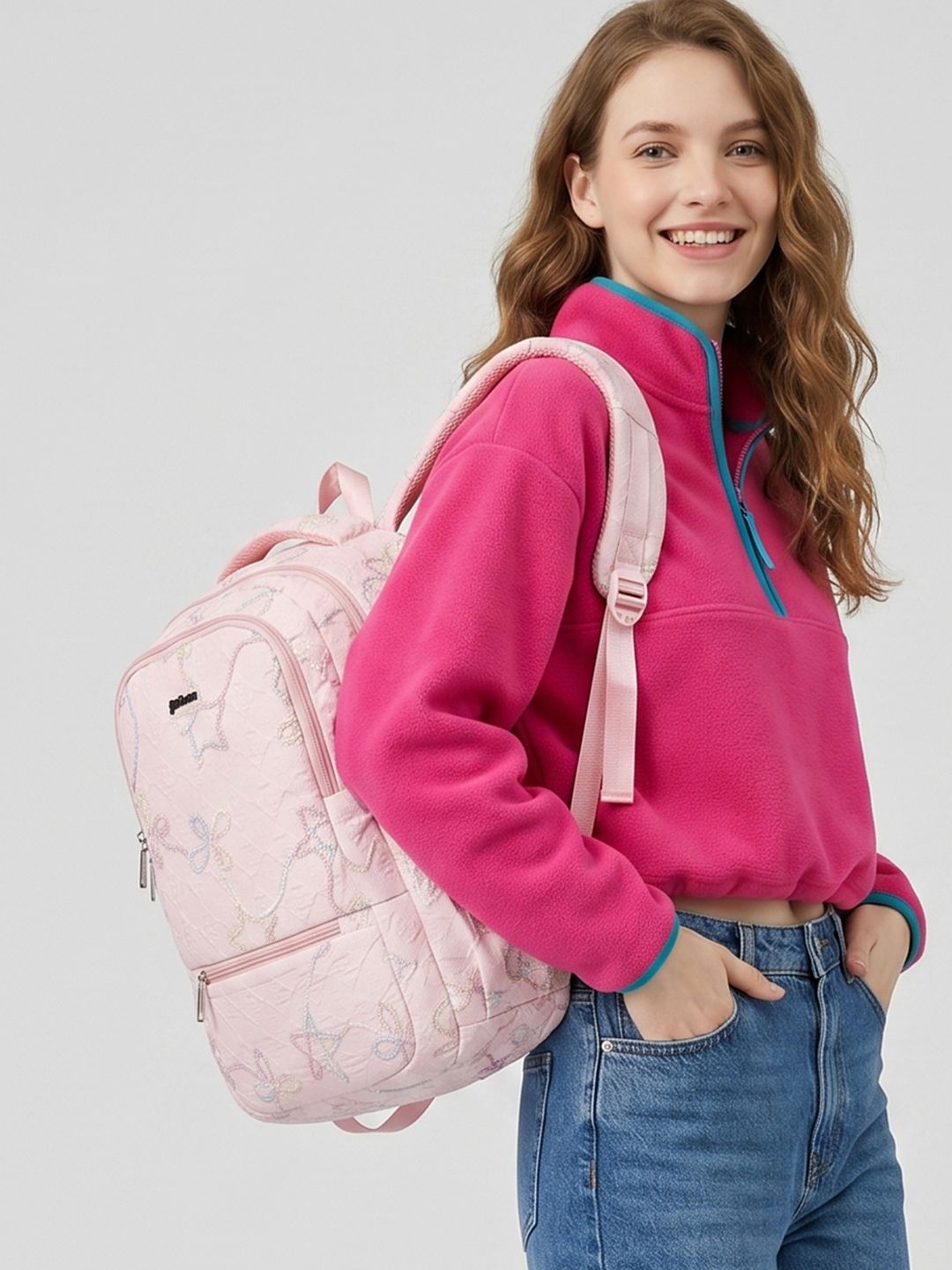 glitchez glitchez Women Embroidered Laptop Backpack