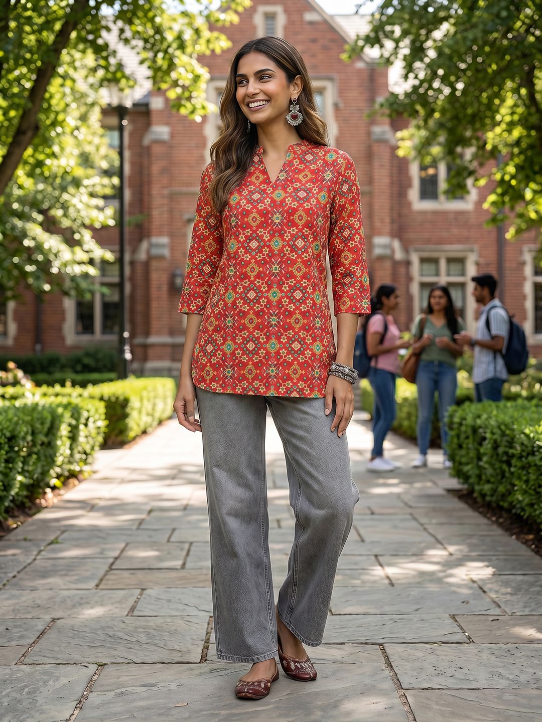 Anouk Rustic Geometric Printed Kurti