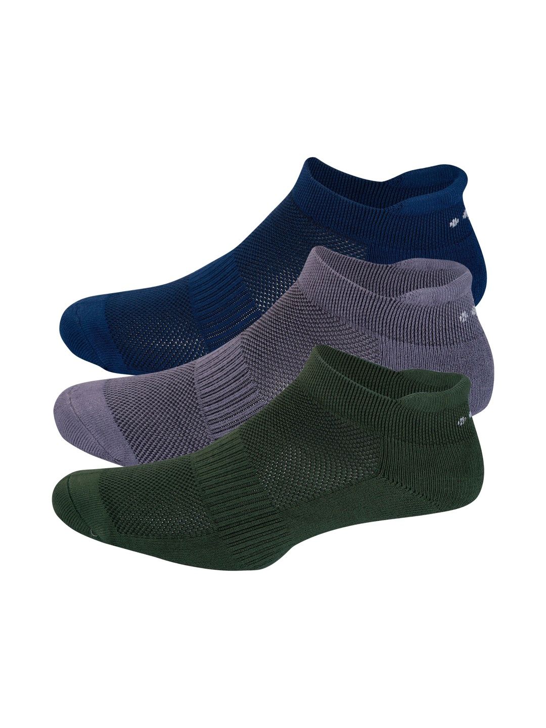 ECO SYNC Men Pack of 6 Colourblocked Ankle Length Socks