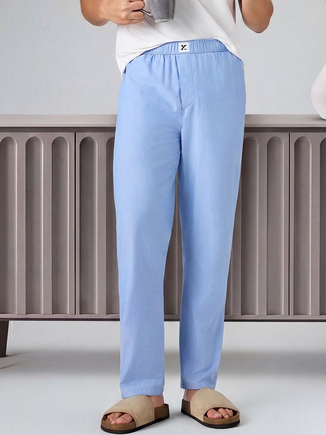 Buy XYXX Men Solid Cotton Ultra-Breathable Chambray Pyjamas