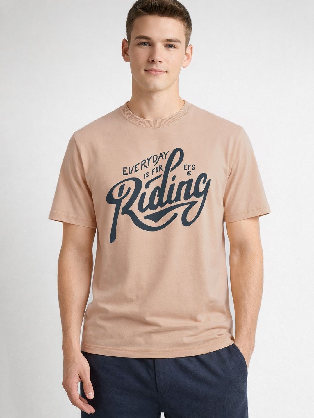 The Roadster Lifestyle Co Printed Cotton Round Neck Tshirts