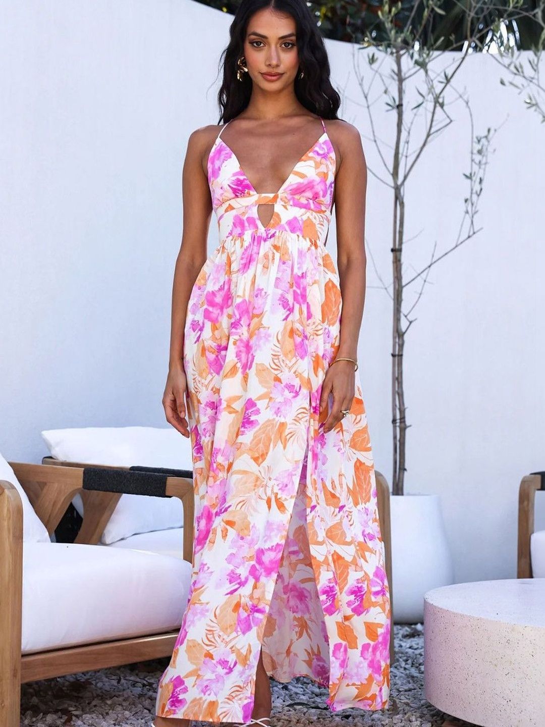 Stylecast X Kotty Floral Print Maxi Dress