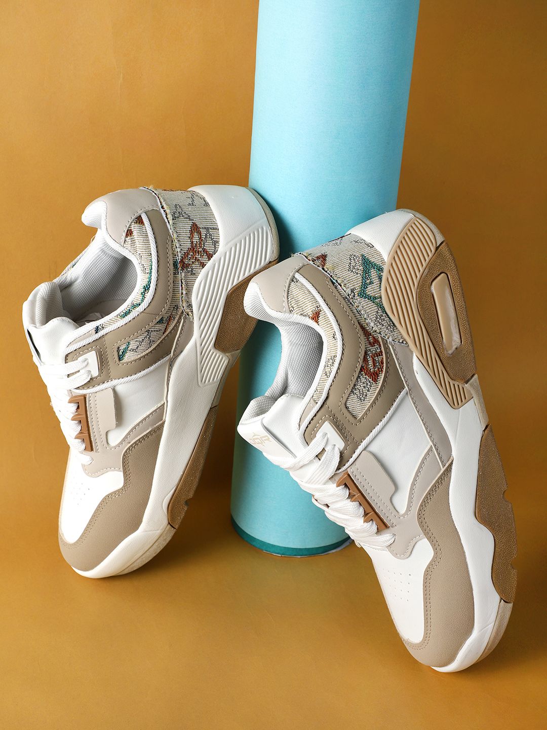 JQR FIDELITY Men Colourblocked PU Sneakers