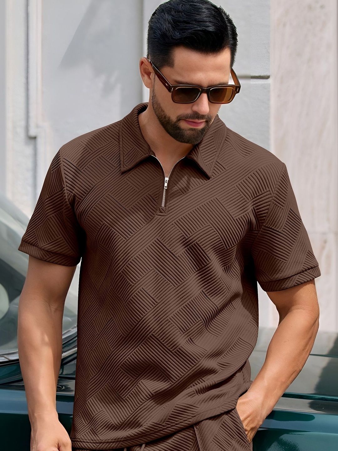 SZN Men Polo Collar T-shirt