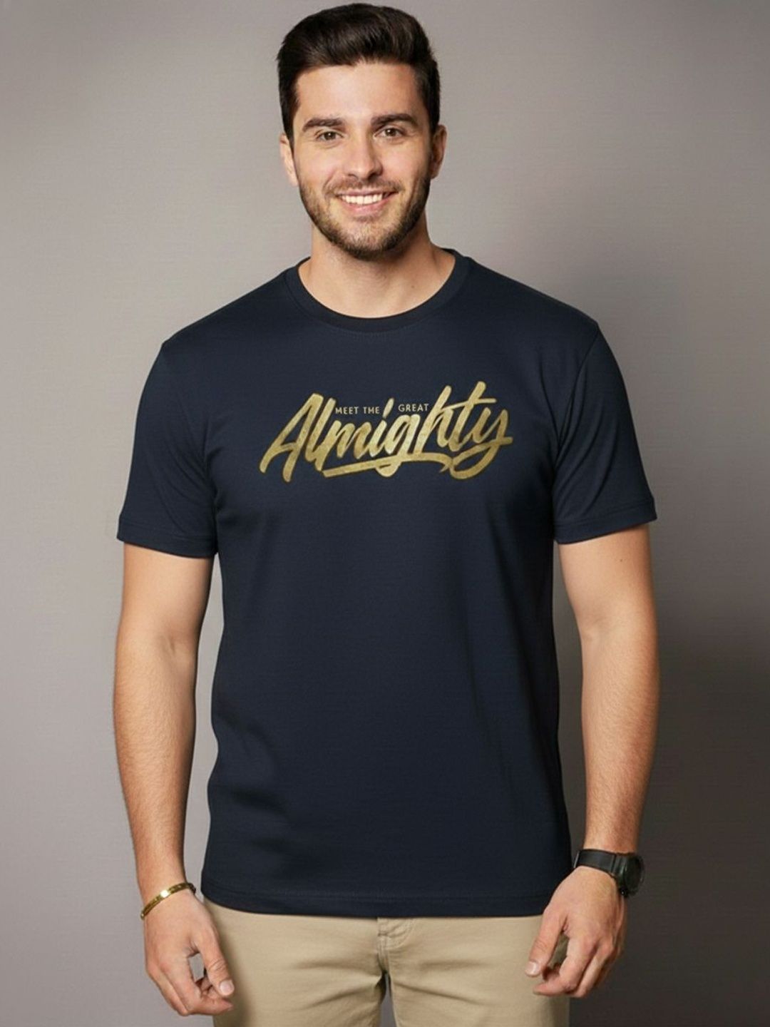 ST Trends Typography Printed Round Neck Half Sleeve T-shirt