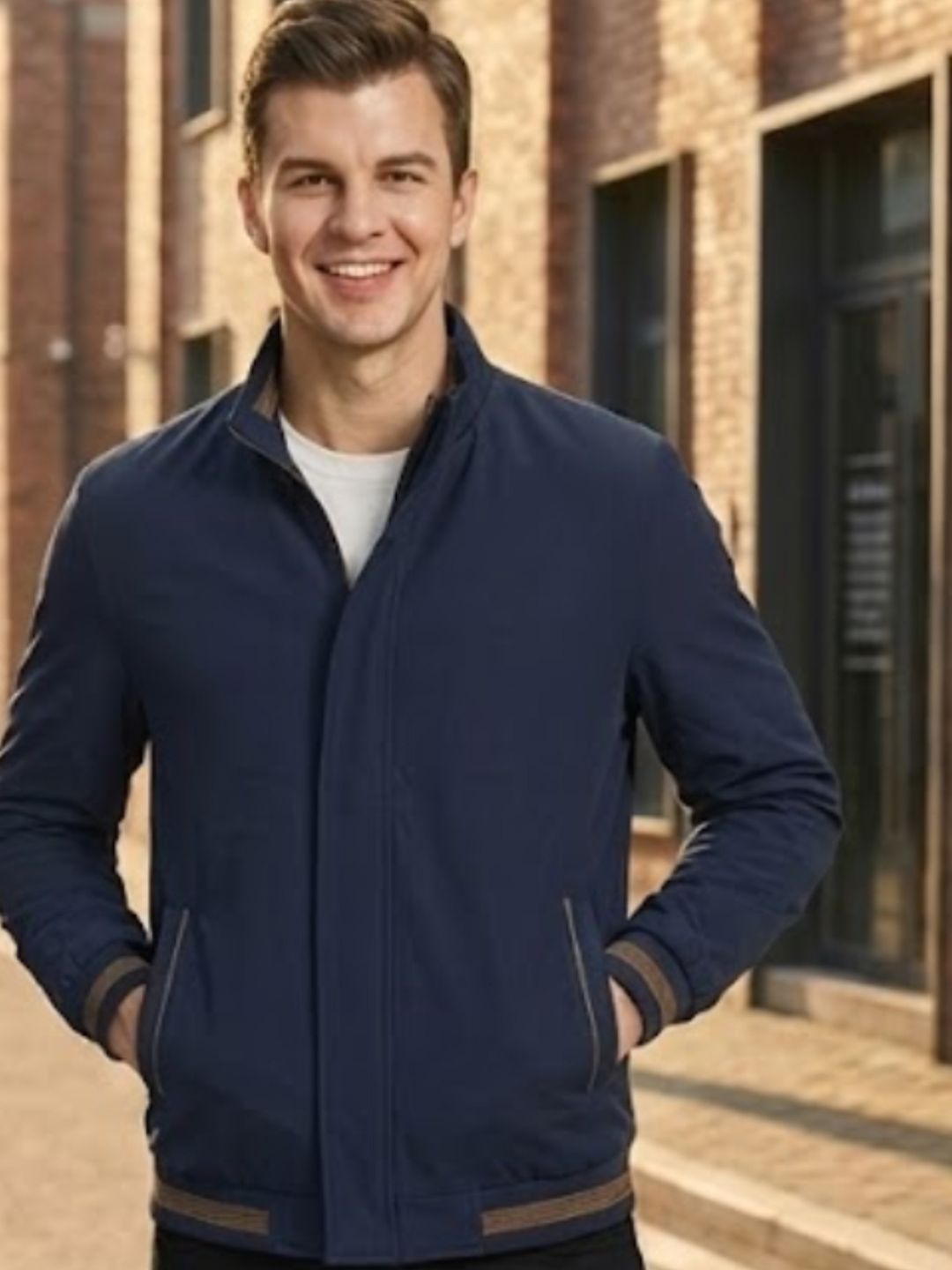 MIA FASHION Men Striped Water Resistant Bomber Jacket