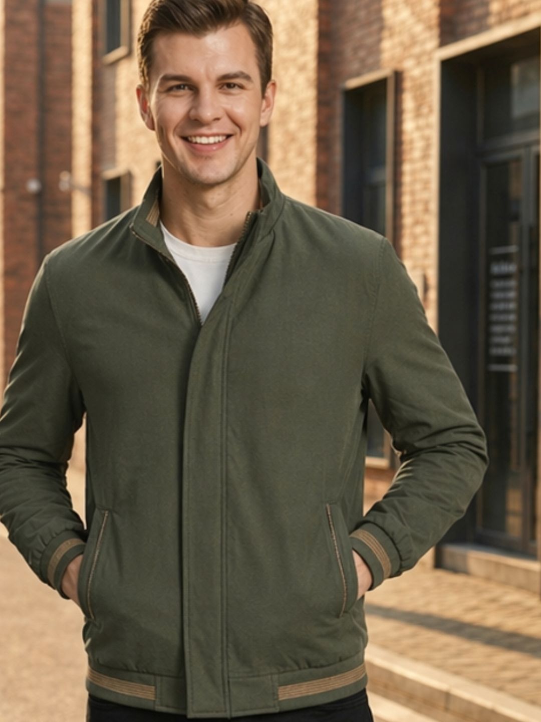MIA FASHION Men Lightweight Bomber Jacket