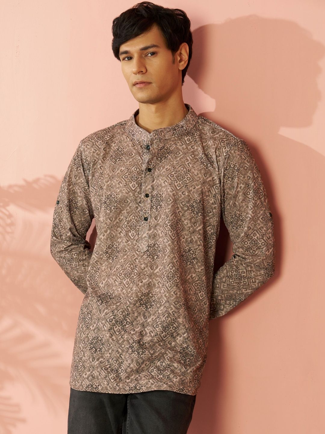 VASTRAMAY Men Geometric Printed Kurta