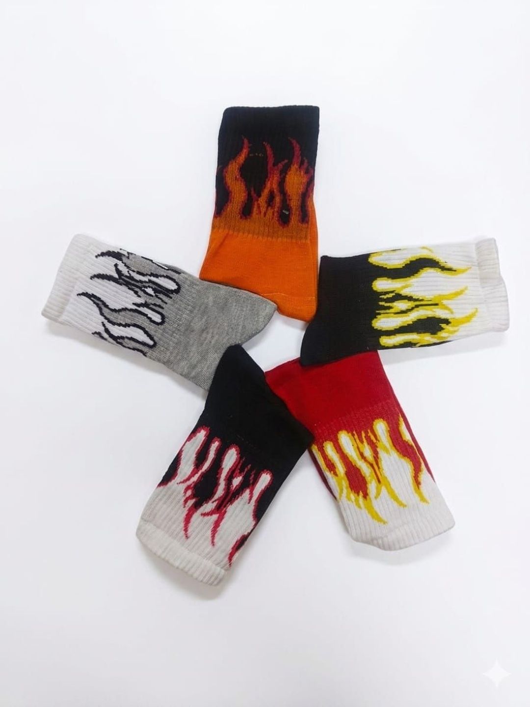 BEAR&BEYOND Men Pack of 5 Cotton Patterned Calf Length Socks